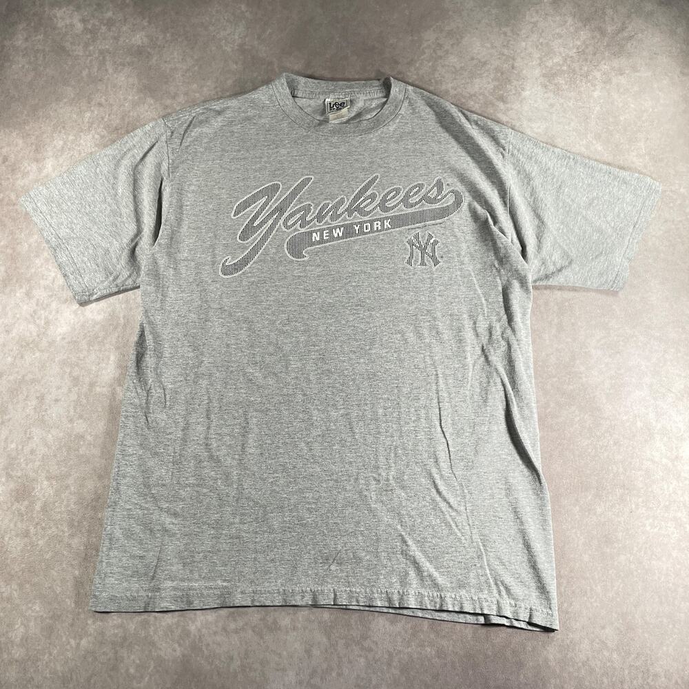 Vintage 2001 Lee New York Yankees MLB T-Shirt Heather Gray Men's Size XLarge